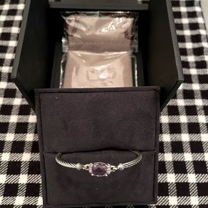 David Yurman Amethyst and Diamond Bracelet